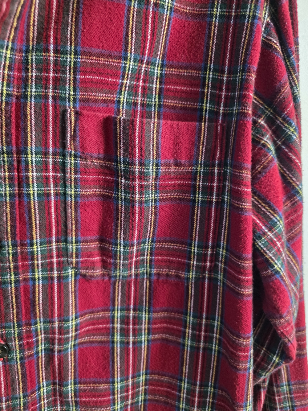 L.L. Bean Men’s Red Plaid Flannel Long Sleeve Pocket Shirt. Button Up Size M - Picture 4 of 7